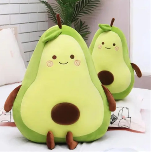 Cute Avocado Teddy Bear Plush Pillow