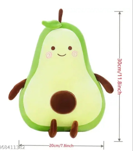 Cute Avocado Teddy Bear Plush Pillow