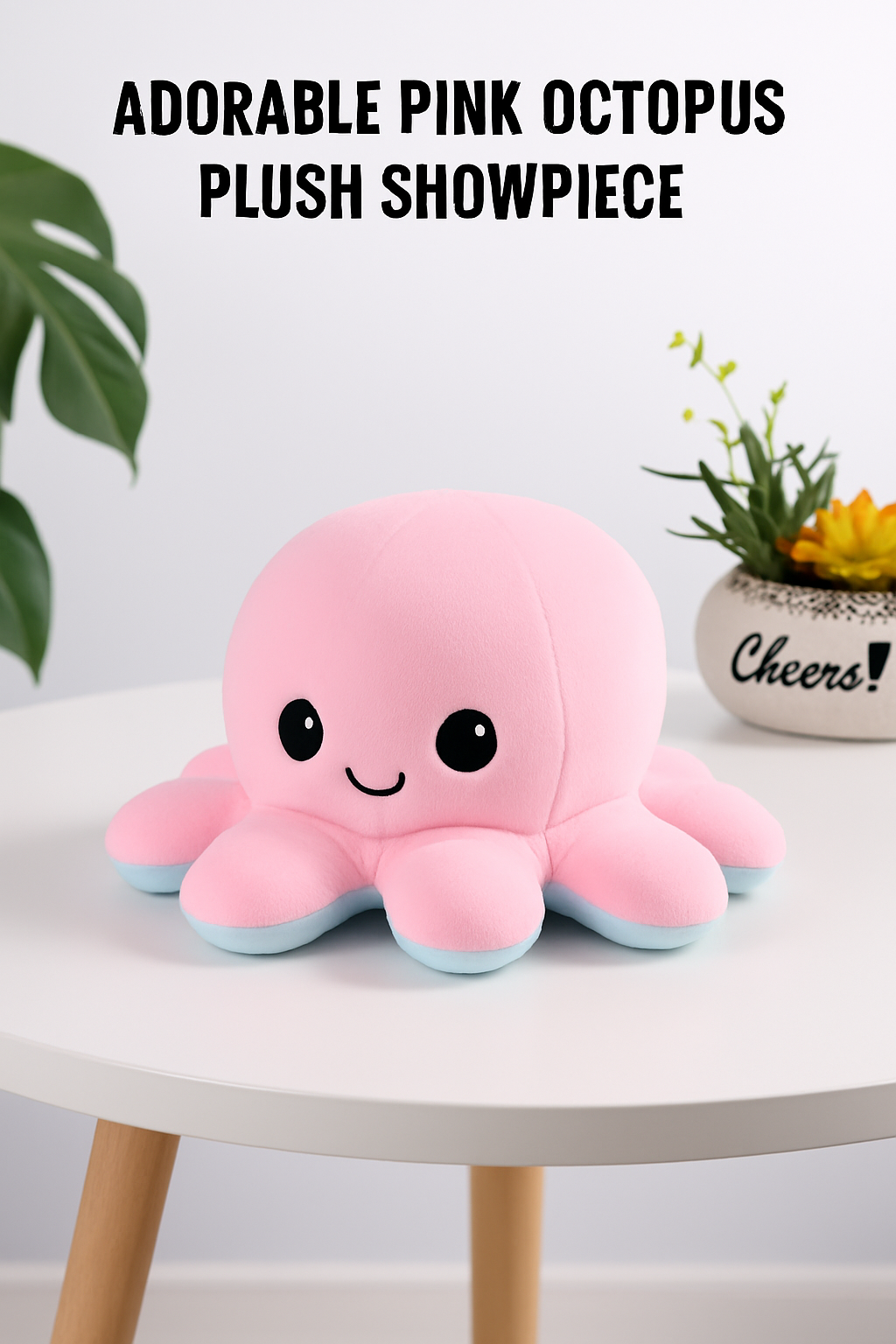 Adorable Pink Octopus Plush